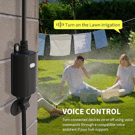 Minoston Zwave Smart Plug, Z-Wave Outdoor Plug with Energy Monitoring, Zwave Outlet Built-in Repeater Range Extender, Z-Wave Hub Required, Compatible with Alexa and Google Assistant (MP22ZP)