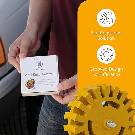 4 Inch Decal Remover Eraser Wheel - Easily Remove Car Stickers, Adhesive, Glass, Metal, Emblem, Vinyl and Pinstripes - Rubber Wheel with Drill Adapter for Quick and No Scratch Application