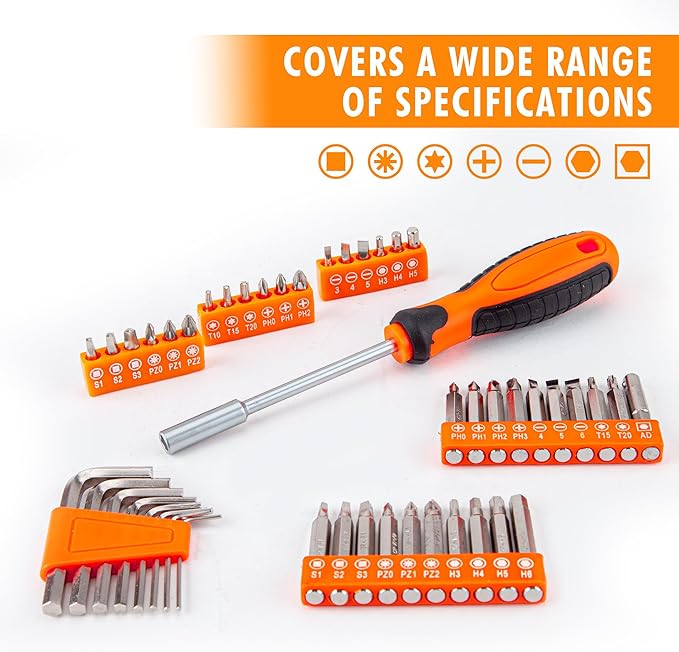 CARTMAN Power Tool Combo Kits with 12V Cordless Drill, Professional Household Home Tool Kit Set, DIY Hand Tool Kits for Garden Office House Repair, with a Robot Style Carry Box