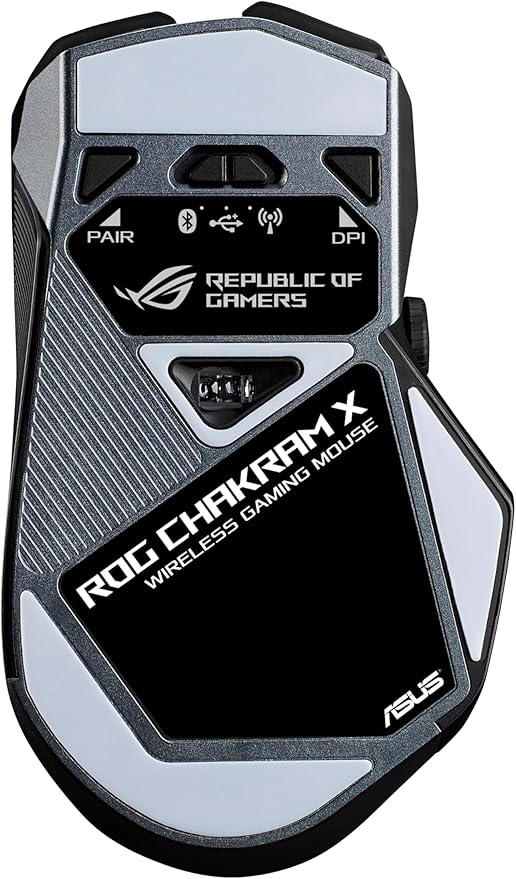 ASUS ROG Chakram X Origin Wireless Gaming Mouse – MMO/MOBA Design, Detachable Joystick, 11 Programmable Buttons Right-Handed, 123g, Tri-Mode Connectivity, 36K DPI, up to 150Hr Battery, PC/Mac Support