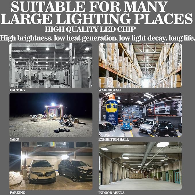 NS LED Corn Light Bulbs, 60W 7530 Lumens, 6000K Cool White, E26 Base, 2-Pack