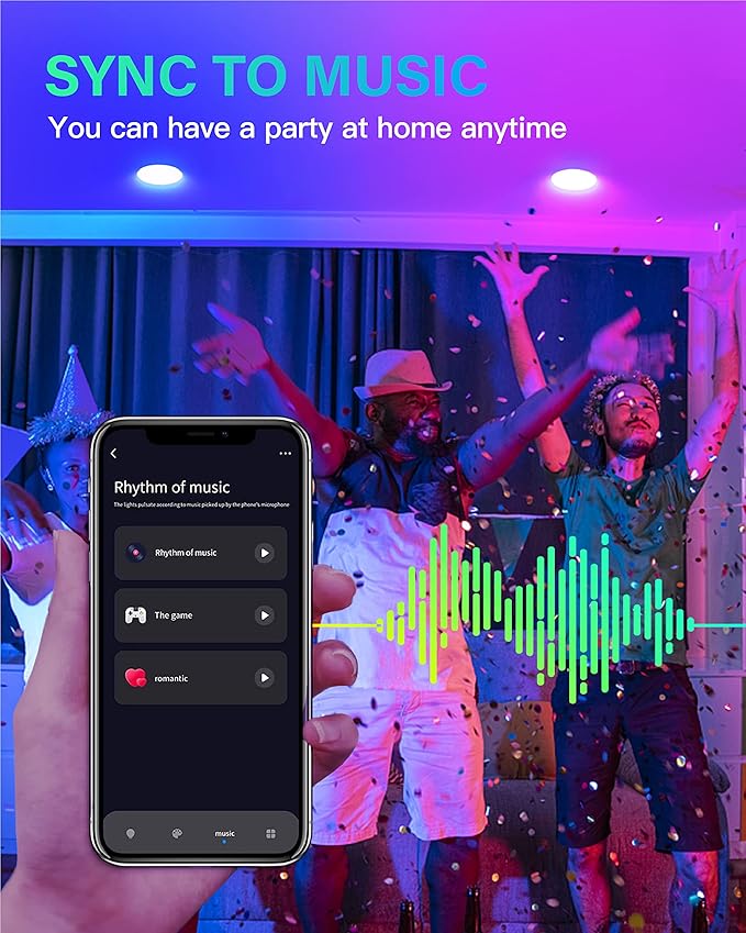 16 Pack Smart Recessed Lighting 4 Inch, Ultra-Thin LED Recessed Lighting 9W 700LM Smart Downlight with Junction Box, Compatible with Alexa/Google Assistant, Hub Included - ETL and Energy Star