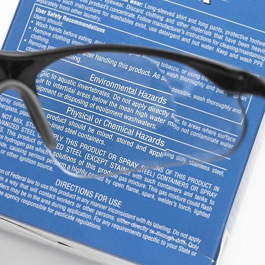 Delta Plus - WELRX500C20 RX-500C 2.0 Diopter Full Lens Magnifier Safety Glasses, Black Frame /Clear Lens