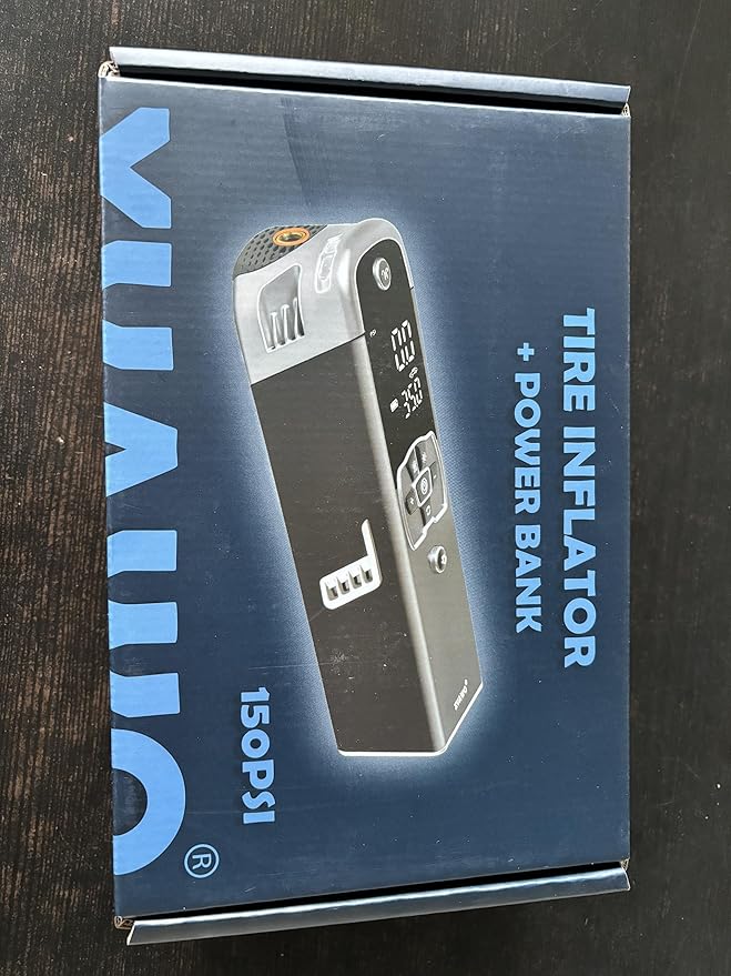 Tire Inflator Portable Air Compressor: Cordless Deflatable Air Pump for Car Tires - 150PSI Tire Pump with Pressure Gauge for Car Bike Motorcycle