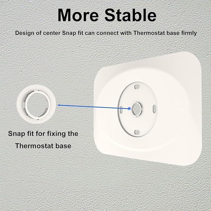 Nest Thermostat Wall Plate Cover Replacement Compatible with Google Nest Learning Thermostat (4th Gen), Practical Nest Learning Thermostat 4 Trim Kit, Snap fit Design (Biege, 1 Pack)