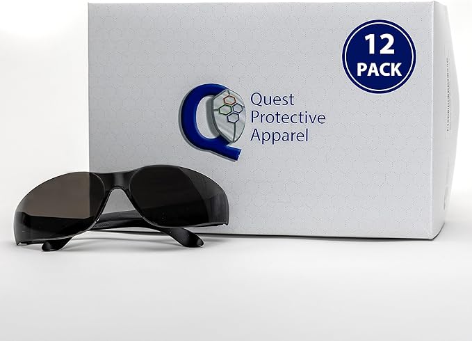 Quest Protective Apparel Safety Glasses - Impact Resistant Lens