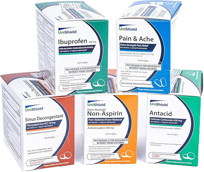 4-Shelf Metal 1st Aid Cabinet Class A, Large Capacity First Aid Wall Mount Medicine Cabinet, Secure Metal Med Box with Easy Access, Exceeds OSHA/ANSI Z308.1 2015, Over 1,250-Pieces