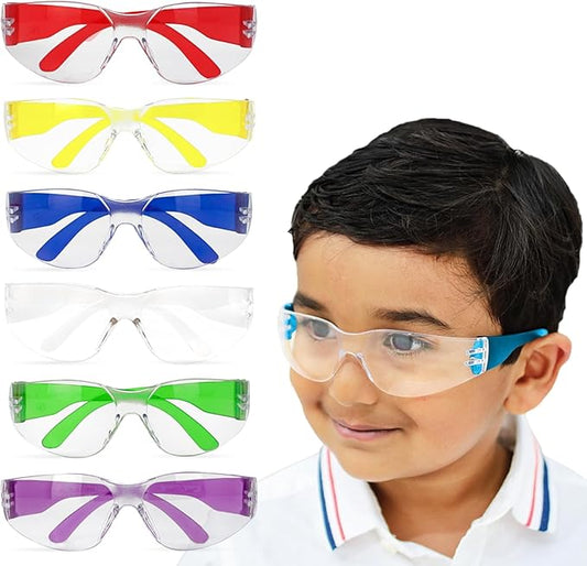 BISON LIFE Kids Safety Glasses, Bulk Kids Protective Glasses ANSI Z87.1 Safety Glasses for Kids, Science Safety Goggles Pack