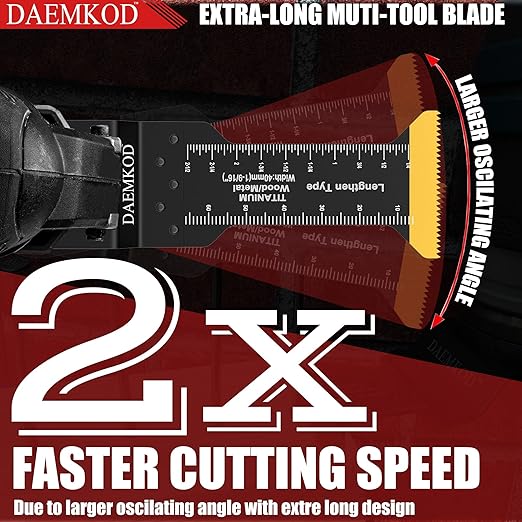 55 Pack Oscillating Saw Blade Kit, Professional Multitool Blades for Soft Metal Nails and Hard Wood Plastic, Multi Tool Blades Kits for Oscillating Tool Accessories, 6 Types Saw Blades