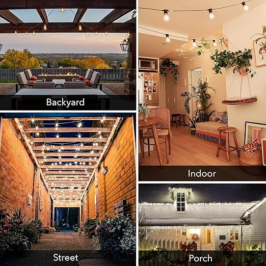 BN-LINK Outdoor Smart Dual Outlet, Heavy Duty Wi-Fi Plug, Independent Control Outlets, Compatible with Alexa and Google Assistant 2.4 GHz Network only