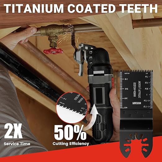 43 PCS Oscillating Saw Blades, Premium Multitool Kit for Wood/Metal/Plastics, Quick Release Saw Blades Fit Porter Cable Black & Decker Rockwell Ridgid Ryobi Milwaukee Chicago Craftsman