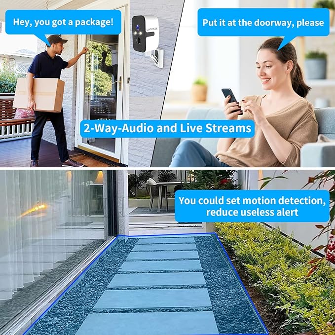 Security Cameras Wireless Outdoor, 2.4G/5G WIFI Magnetic Battery Powered Indoor Cameras for Home Security with Motion Detection,Spotlight Color Night Vision,PIR Siren,SD/Cloud Storage,Work With Alexa.