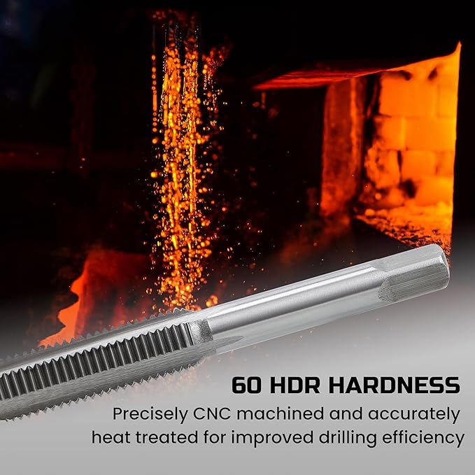 60pcs SAE & Metric Tap and Die Set, Metric Standard Rethreading Tool Kit, Coarse and Fine Threads for Cutting External and Internal Threads, Essential Repair Tool Kit with Storage Case