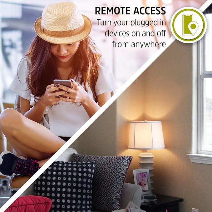 Energizer Connect Smart WiFi Plug, Mobile Connect App Enabled, Voice Controlled, Alexa, Echo, Siri, Hey Google Enabled, No Hub Required, Mini Outlet 15-Watt, 2.4GHz, ETL & FCC Certified