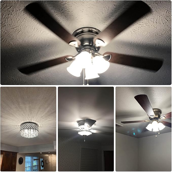 ALIDE E12 100w LED Candelabra Bulbs Replacement C7,4000K Natural White,1200lm T6 10W LED E12 Candle Light Bulbs for Ceiling Fan Pendant Lighting Salt Lamp,Non-dimmable,5 Pack