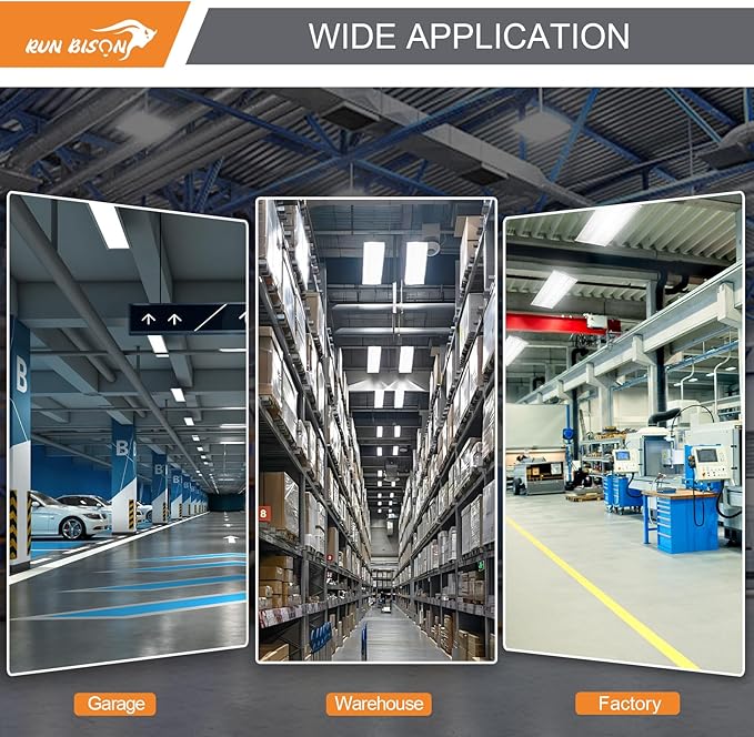 4FT High Bay LED Light with Motion Sensor, 270W High Bay LED Lights, 40500LM 150LM/W, 120-277V, 0-10V Dimmable, 5000K Linear Shop Light for Warehouse Workshop Garage, UL Listed - 1PK