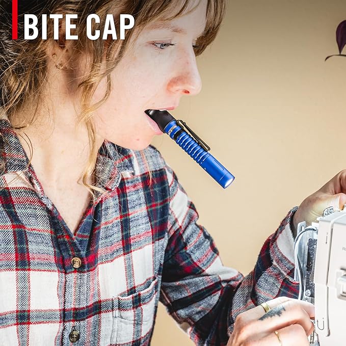 COAST XT10R 280 Lumen USB-C Rechargeable Pocket Flashlight/Penlight with TWIST FOCUS and Two-Way Clip, 3 Bite Caps included, Pocket Size for EDC, Work and Emergencies, BLUE