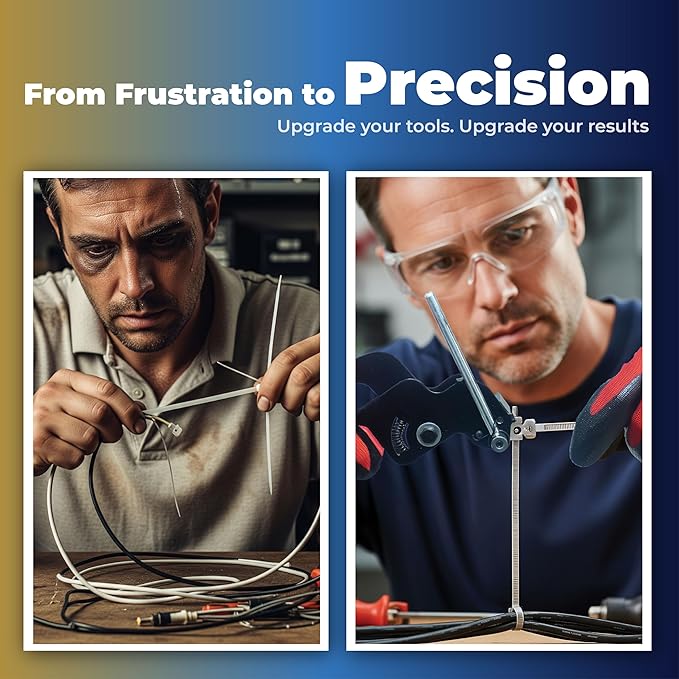 Metal Zip Ties Tool Stainless Steel Cable Tie Gun Kit with 150 pcs Stainless Zip Ties Metal & Cable Tie Buckle – Heavy Duty Tool for Securing Cables, Fencing, Exhaust Wrap, and More