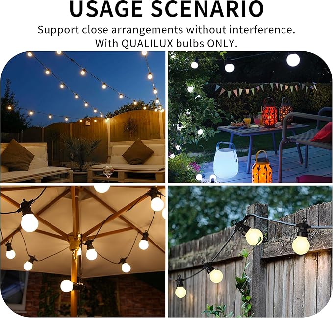 A15 Small Dusk to Dawn Light Bulbs Outdoor 450LM, Daylight, 5W=40W, Auto On/Off Non-Dimmable Replacement LED Bulb for String Lights, Porch, Patio, Garden, E26 Base, 4-Pack, HQ-H031