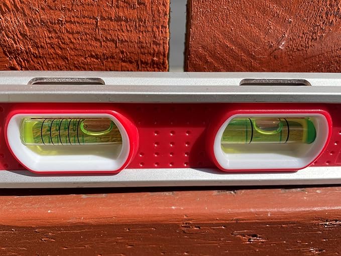 Swanson Tool Co TBL001M 12 inch Aluminum Frame Magnetic Toolbox Level with Pitch Vial, Top Read Views, with 3 Rare Earth Magnets and 4 Bubble Vials for 0°/90°/45° Measurements