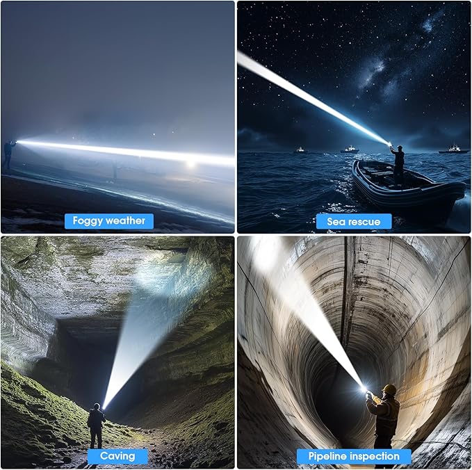 Hoxida Rechargeable LED Flashlights High Lumens, 2000LM Super Bright Flashlight with Memory Function & Stepless Dimming, 5 Modes Powerful Waterproof Handheld Flashlight for Camping Emergencies