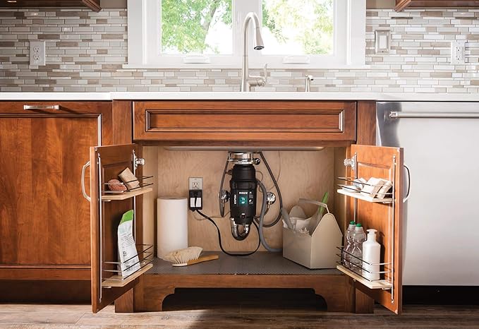 Moen Prep Series PRO Continuous Feed Compact Garbage Disposal for Kitchen Sink with Power Cord, GXP50C