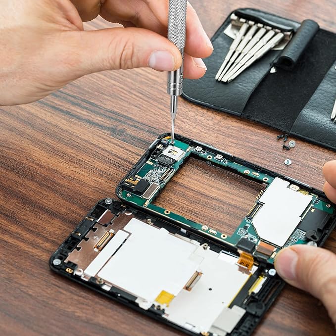 Chumia 8 Pieces Precision Jewelers Screwdriver Set, Micro Watch Repair Screwdriver Set 0.6-1.6 mm for Watch, Eyeglasses, Jewelry Work, Electronics Repair(Flathead, Phillips)