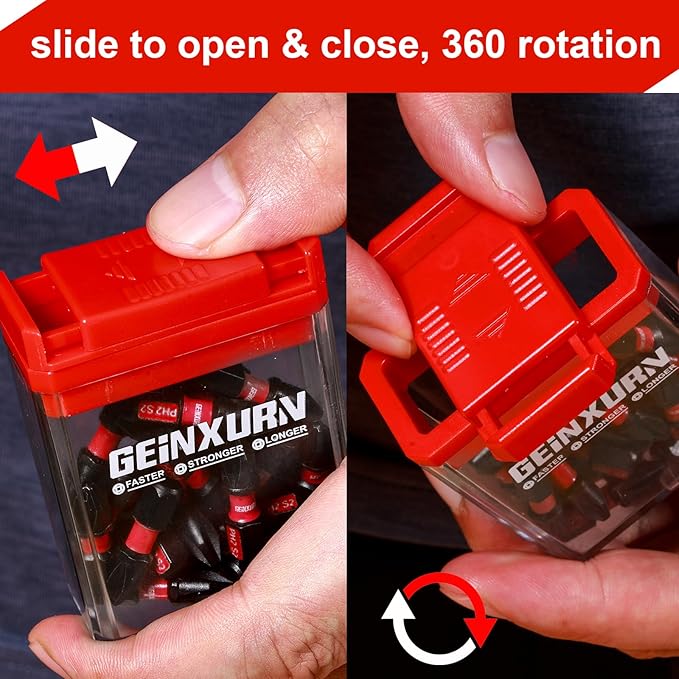 Impact Phillips Screwdriver Bits Set, 90 Pieces 1" Magnetic(PH1/PH2/PH3) S2 Steel Multi Cross Driver Bits and 1 PcsBit Holder with Storage Colorful Box