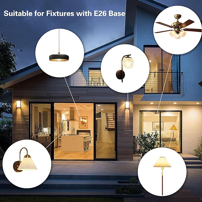 24-Pack Soft White LED Bulbs - Ideal for Bedroom & Living Room, 60W Equivalent, 2700K, 9W, 15000-Hour Life, E26 Base