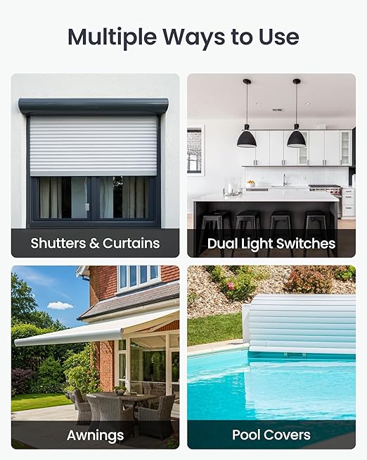 SwitchBot Smart Relay Switch 2PM, Power Metering, Dual Light Control, Built-in Bluetooth Repeater, Wi-Fi & Bluetooth Switch Compatible with Alexa/Apple Home/Google Home/Matter Hub Required, 2.4GHz