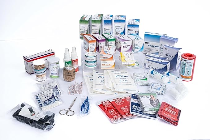 Restaurant Metal First Aid Cabinet, Wall Mountable (Class B with Tablets - 4SBB, Refills | Without Cabinet)