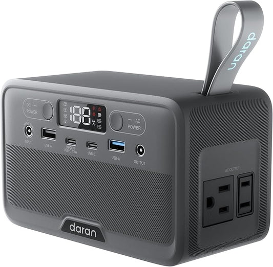 Portable Power Station 28,000mAh LiFePO4 Battery 100W(200W Peak) Solar Power Bank, Portable Charger Small Generator with AC Outlets & PD Fast Charging for Home/Laptop/Camping(Solar Panel Optional)