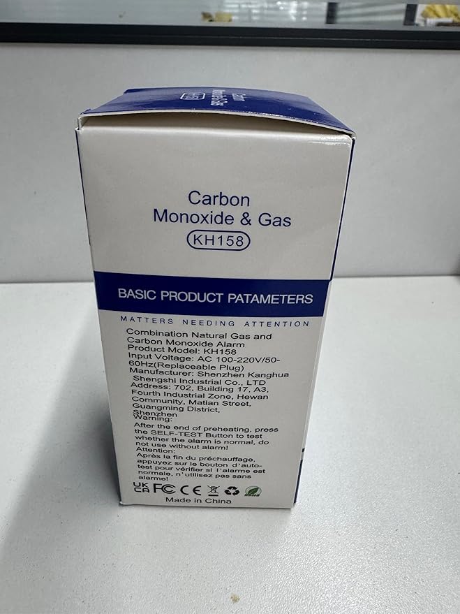 2 Packs Natural Gas Leak Detector and Carbon Monoxide Detectors, 4-in-1 Gas & Carbon Monoxide Detector with Temperature(°F) & Humidity,Propane & CO Detector for Home,RV,Apartment
