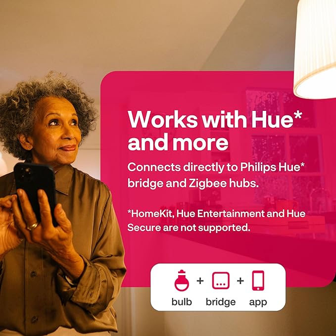 innr Smart Light Bulbs, A19 Zigbee, Works with Philips Hue* and Alexa (Bridge Required), Soft White Light Bulb, Dimmable, E26 LED Bulb 60 Watt, Warm White, 830lm, 2-Pack