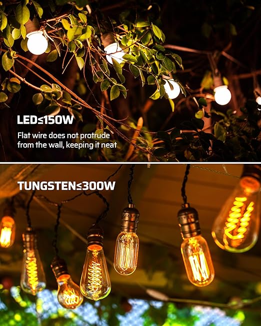 DEWENWILS Outdoor Dimmer for String Lights, Remote Dimmer Switch, Weatherproof Dimmer Plug, 100FT Range, Compatible with Dimmable LED/Tungsten Bulbs, FCC Certified