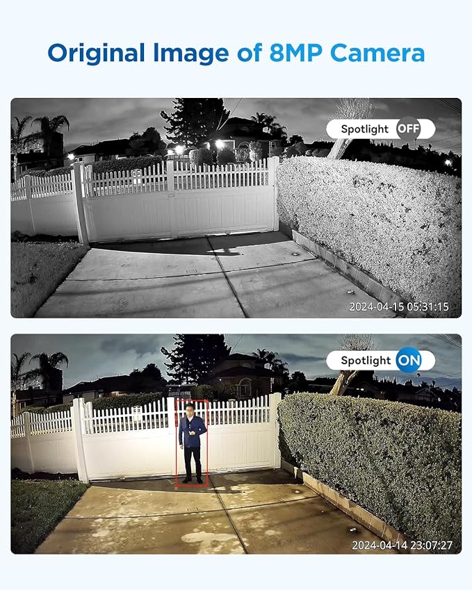 4COVR PoE Security Camera System 4K, 2 Way Audio Talk & Smart Color Night Vision, Smart Human/Vehicle Detection, 8CH 8MP NVR 2TB HDD, 6X 8MP Dome IP Camera IP67, 24/7 Recording, LY97KA8M0806