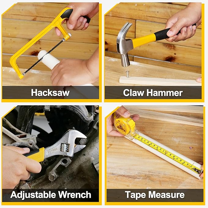 20V Brushless Drill Set, Cordless Power Drill with 2.0Ah Battery,119 PCS Combo Tool Kit for Men, 10mm 3/8" Keyless Chuck, 21+1 Torque Setting Power Tool Set for DIY Garden House Office Repair