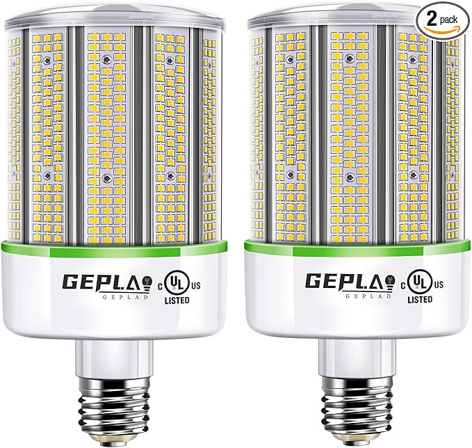 2-Pack 200W LED Corn Light Bulb, E39 Mogul Base 5000K Daylight 28,000LM Lamp, Replacement 1000Watt CFL HPS Metal Halide Bulb, Large Area Lamp for Street, Garage, Warehouse High Bay Lighting