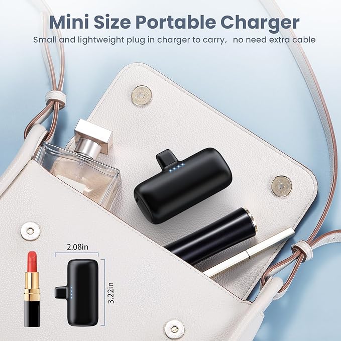 [2 Pack]Portable Charger for iPhone,5200mAh Mini Power Bank 20W PD Fast Charging Battery Pack,Portable Phone Charger Compatible With iPhone 14/14 Pro Max/13/13 Pro Max/12/12 Mini/11Pro/XS Max/XR/8/7/6