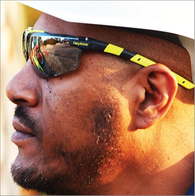 HexArmor VS300 Safety Glasses with Adjustable Side Arms Z87+ for Men and Women