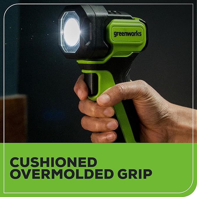 Greenworks 24V Cordless High Intensity LED Flashlight Kit, 200lm Handheld Light, Tool Only