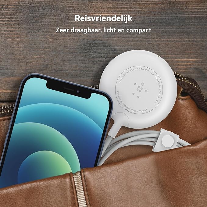 Belkin Magnetic Wireless Charger (Power Supply Not Included) Compatible with MagSafe with 2M (6ft) Extra-Long Cable Qi Charging Pad for iPhone 12, 12 Pro, 12 Pro Max and 12 Mini