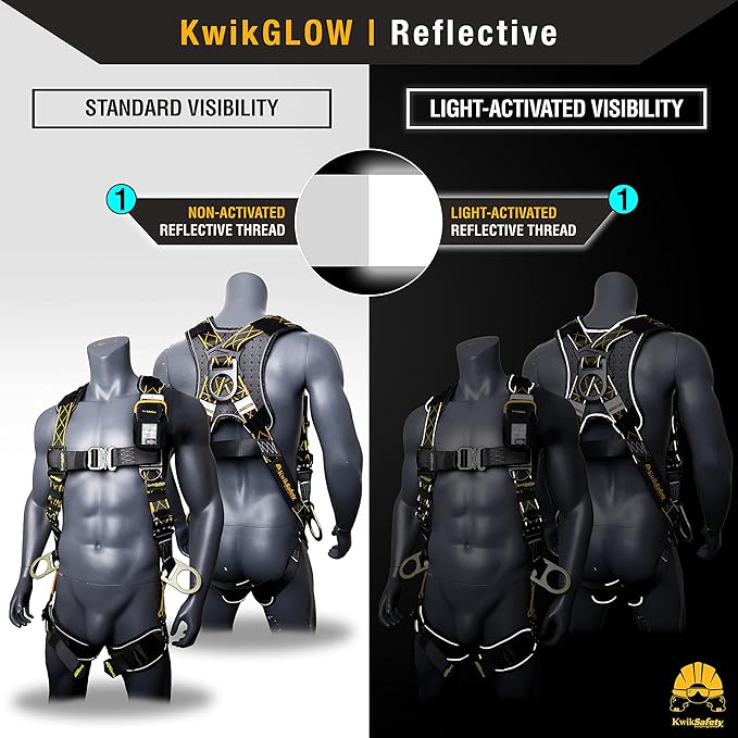 KwikSafety - Fall Protection Safety Harness - Construction & Roofing Fall Arrest Safety Harnesses - ANSI OSHA Compliant