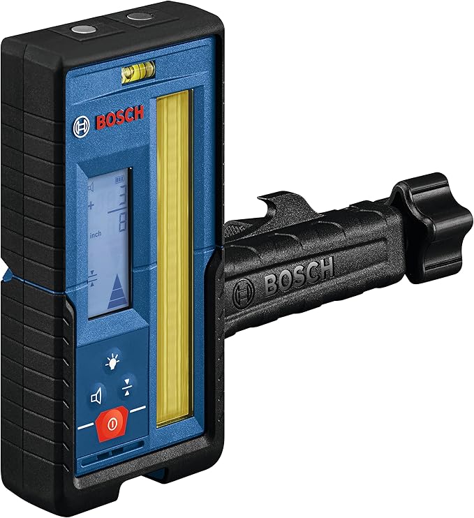 BOSCH LR20 1000 ft Red and Green-Beam Rotary Laser Receiver, Includes Mounting Bracket & 2 AA Batteries