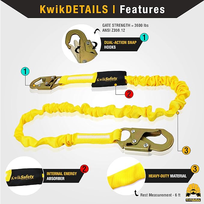 KwikSafety - Charlotte, NC - TORNADO Fall Protection Safety Harness [Full Body Single D-Ring] Construction ANSI Tested OSHA