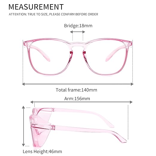 Alsenor Safety Glasses Anti Fog Goggles Protective Eyewear Blue Light Blocking Anti Dust UV Protection Glasses For Men Women (Purple)