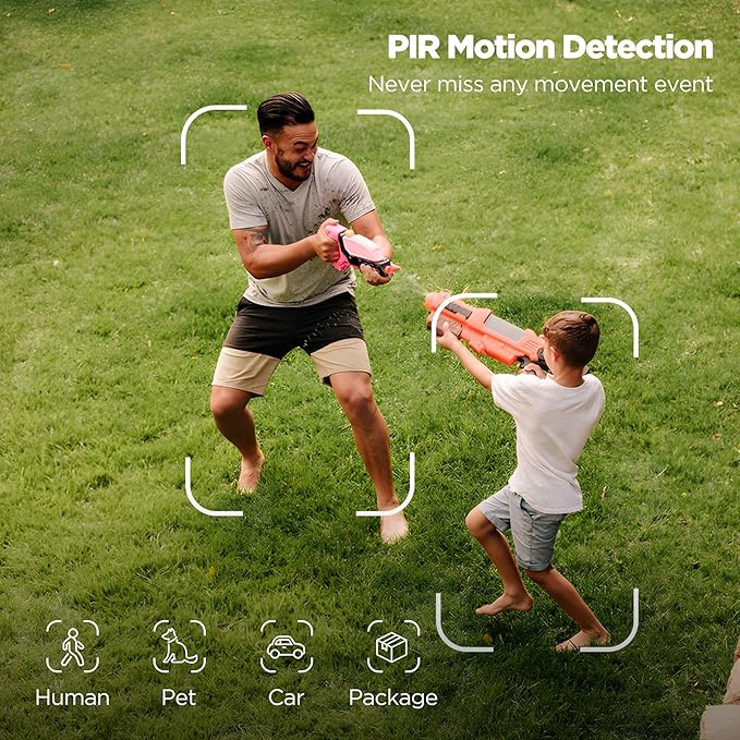 Security Cameras Wireless Outdoor Solar: Battery Cameras for Home Security WiFi Camera Outdoor Surveillance Camera PTZ 360° CCTV Cam System with Floodlight Color Night Vision PIR Sensor