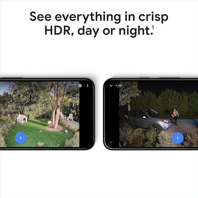 Google Nest Cam with Floodlight - Outdoor Camera - Floodlight Security Camera, White, 1 Count (Pack of 1)