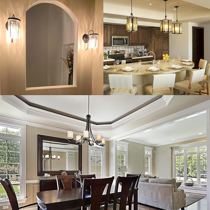 E26 Frosted LED Edison Bulbs, 6W Equivalent 60W, Warm White 2700K,600LM,AC120V, ST58 Dimmable Antique LED Filament Bulbs with 90+ CRI,Pack of 6 (6W=60W Warm White)