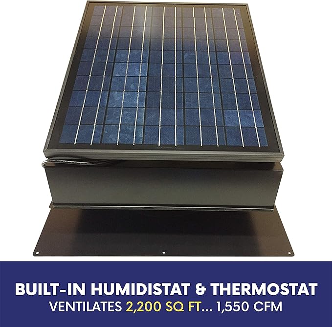 Remington Solar 30 Watt Roof Mount Solar Attic Fan